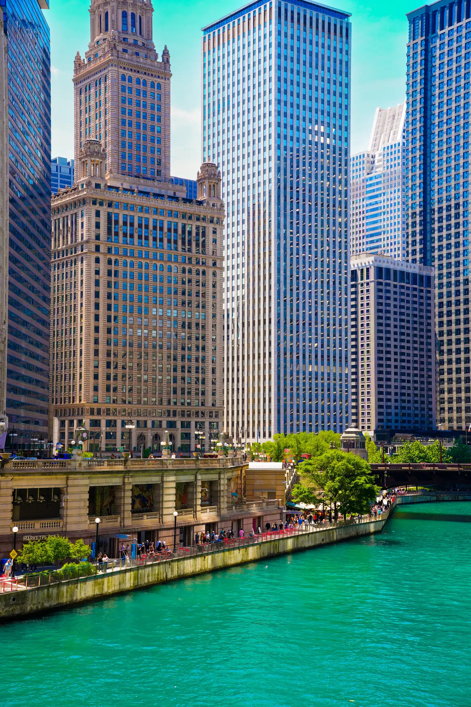 A coastal view of Chicago. artistique