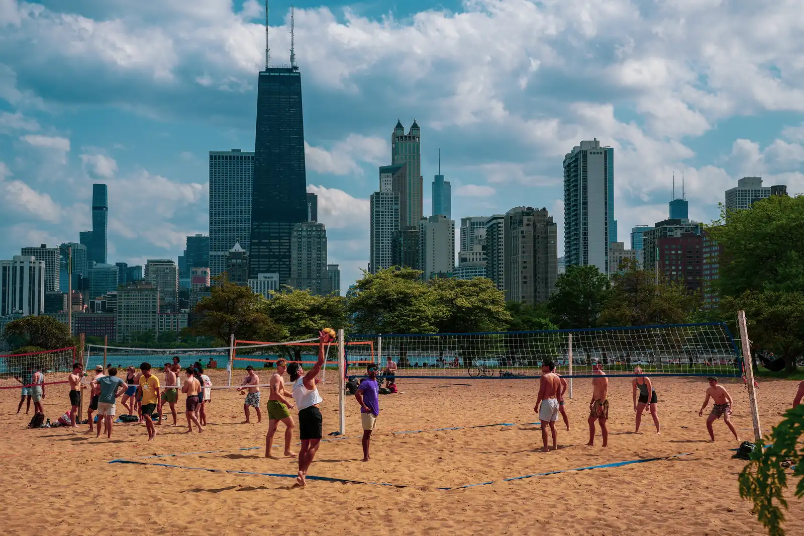 A coastal view of Chicago. artistique