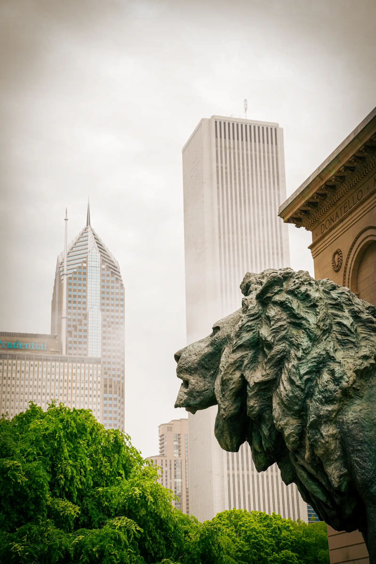 The azure atmosphere of Chicago, a artistique shot.