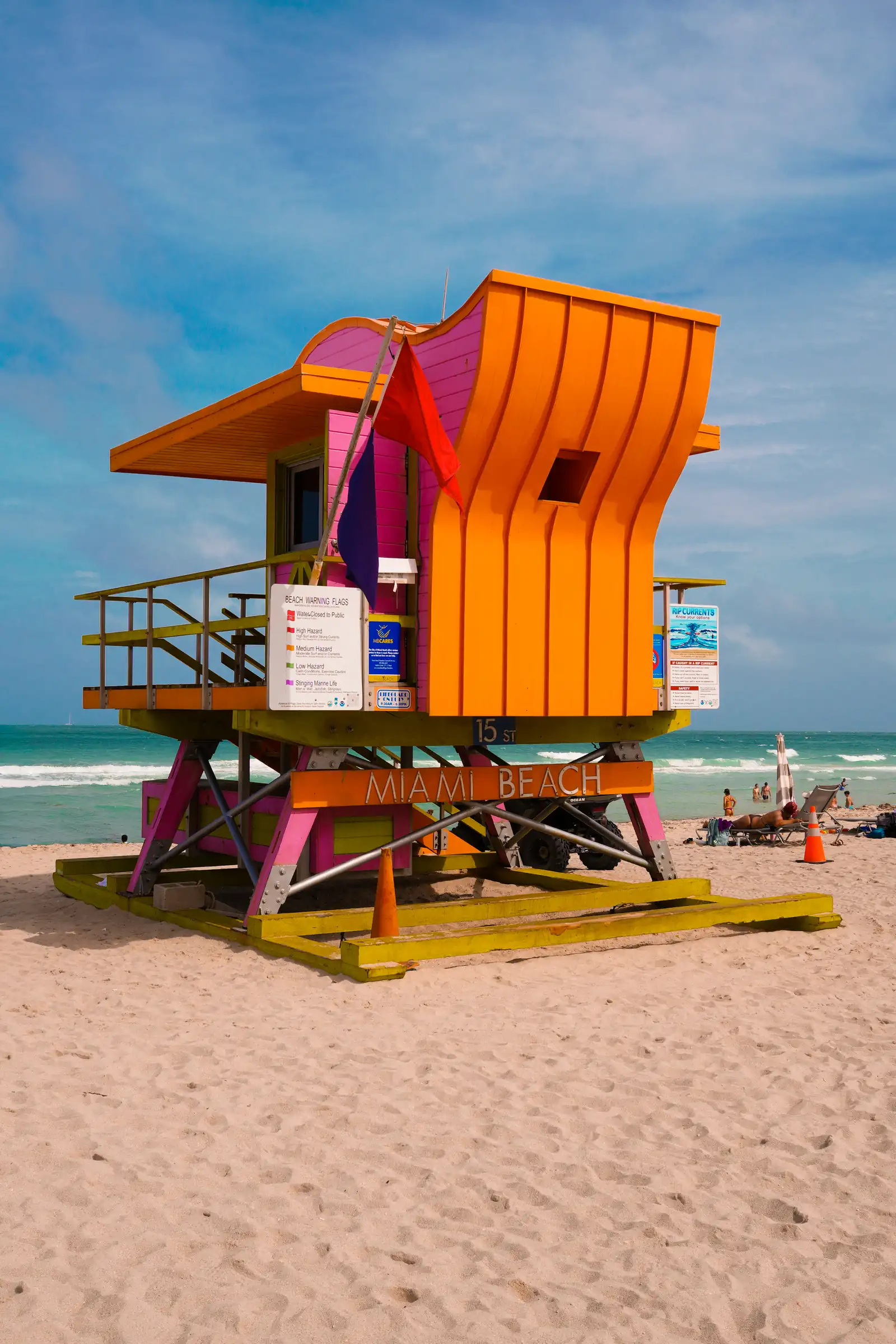 The architectural atmosphere of Miami, a with cold reflections shot.