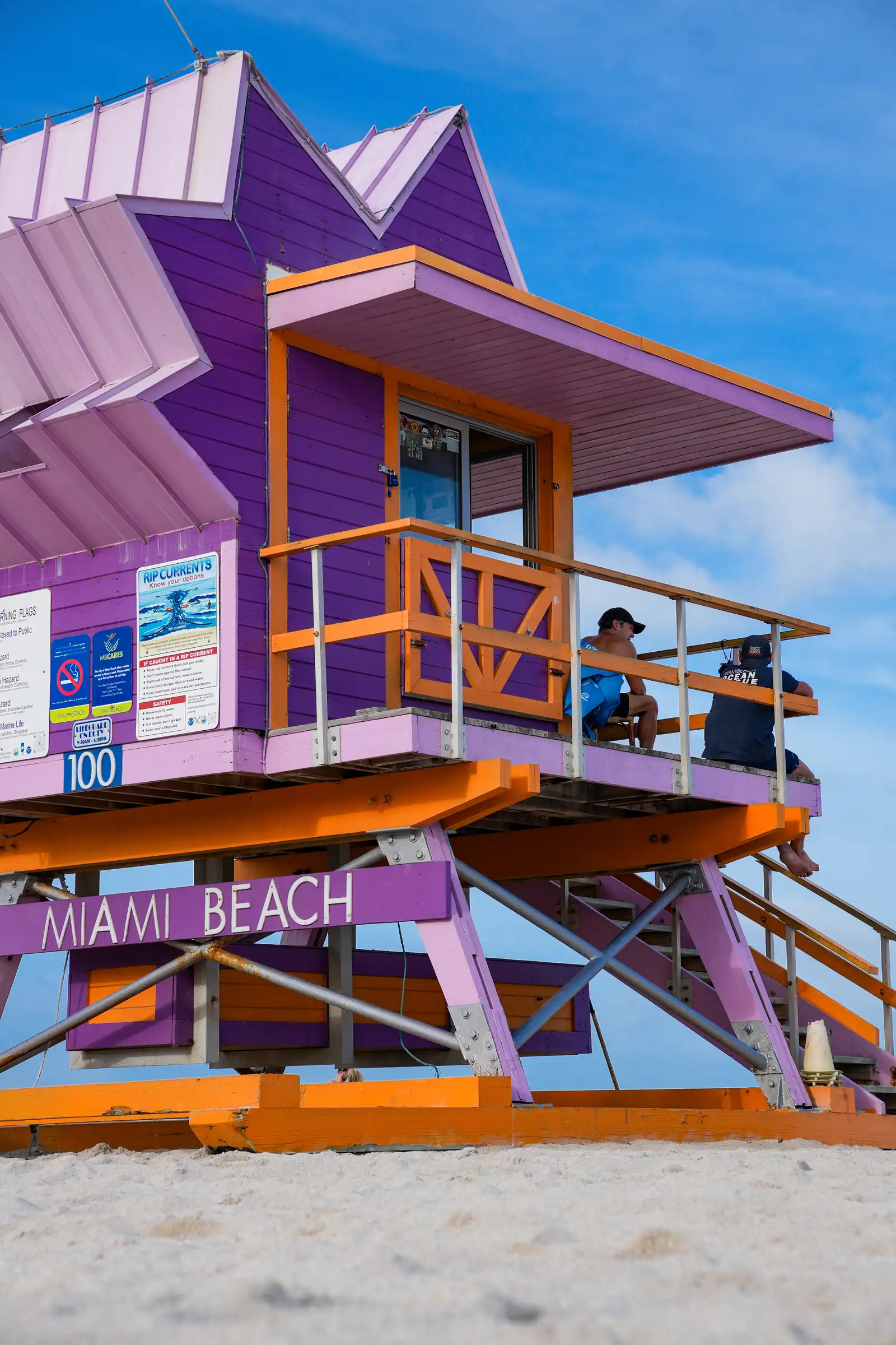 The architectural atmosphere of Miami, a with cold reflections shot.